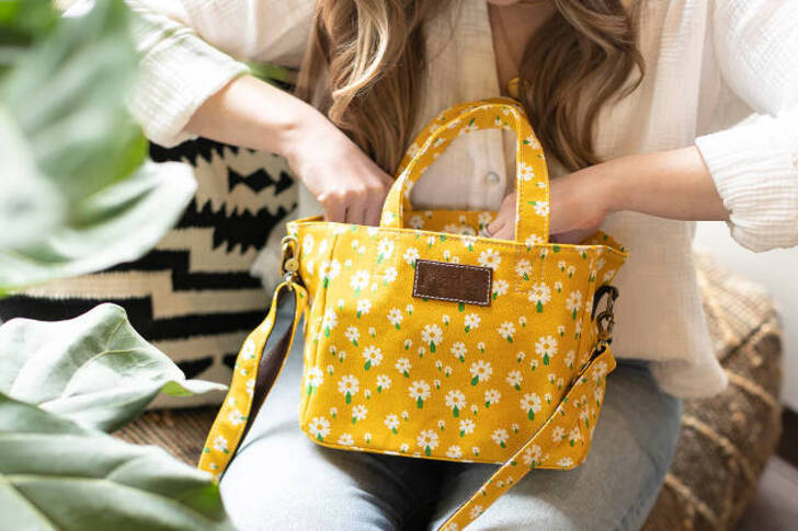 "Scaled down Handbag: Charming and Flexible"